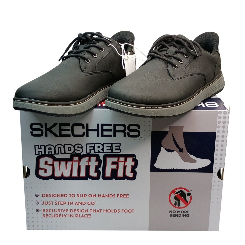 Skechers Hands Free Swift Fit Men Size 9 Black Slip On Sneakers